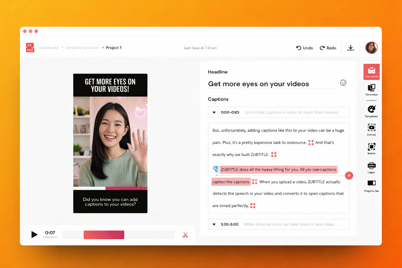 Narzedzie do automatycznych napisow Zubtitle