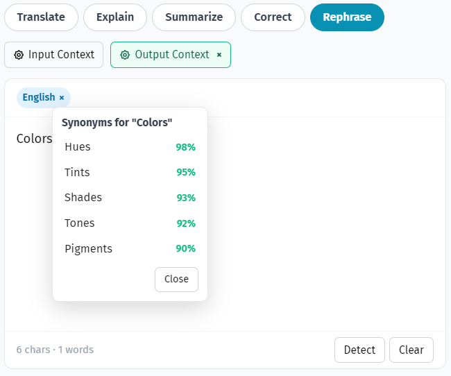 Smarte synonymer i kontekst