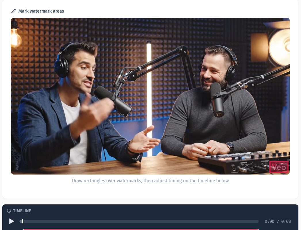 Wasserzeichenbereich zur Entfernung auswählen