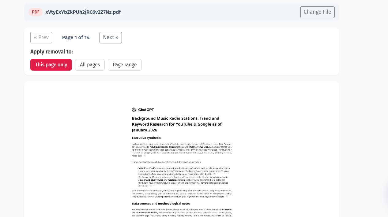 Remove Watermark from PDF Online