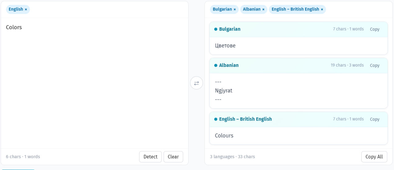100+ språk med automatisk gjenkjenning