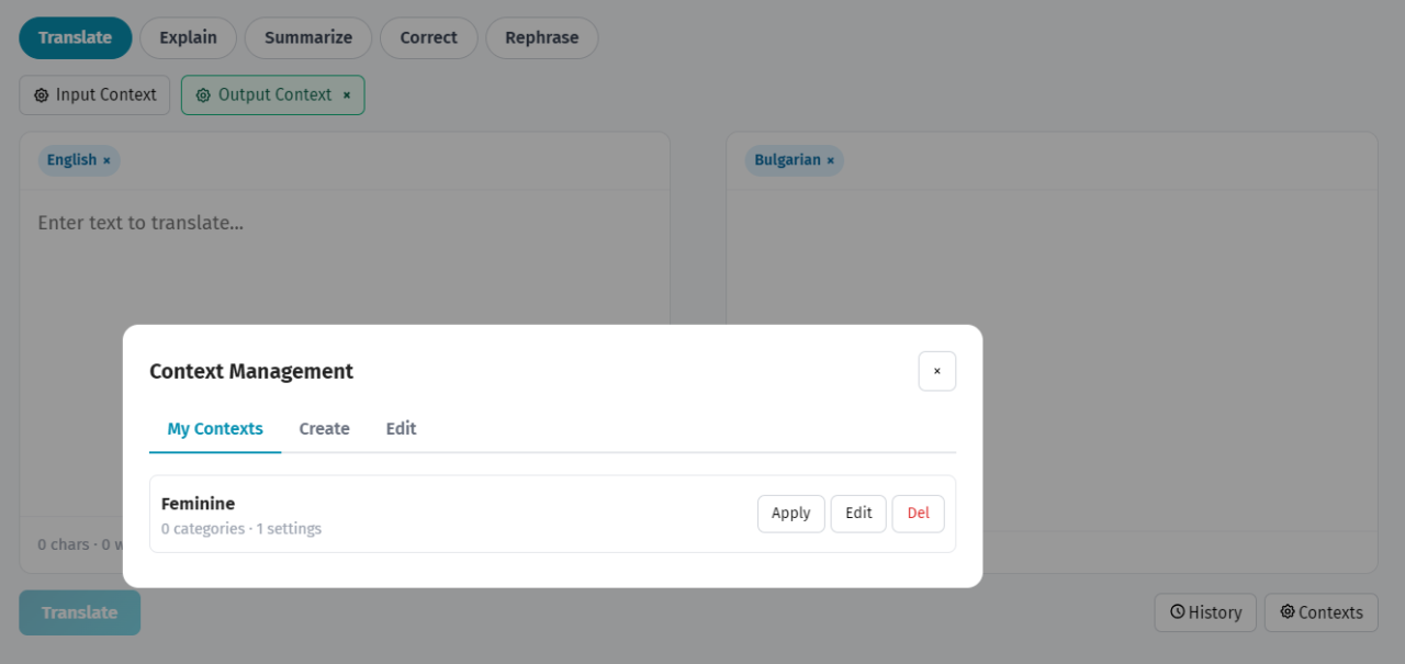 Kontekstbevisst oversettelse