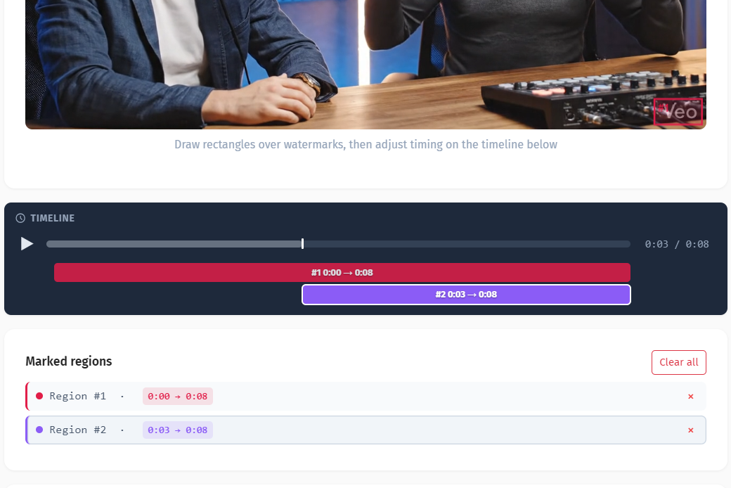Odabir vodnog žiga po regionu